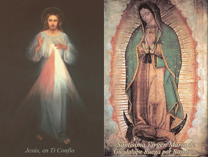 Imagen Jesús y la Virgen de Guadalupe